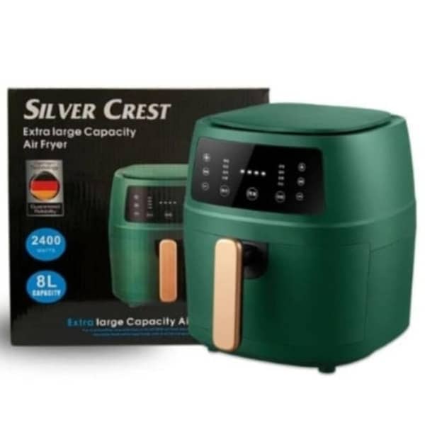 Silver Crest 8-Liter Digital Air Fryer S. 18 for Healthy Cooking and Convenient Meal Preparation