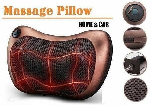 Electric Shiatsu Massage Pillow for Car and Home - Versatile Neck, Back, and Body Massager for Muscle Relief