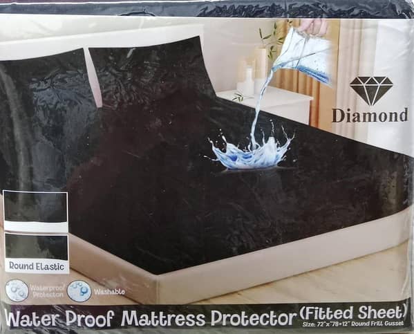 Unique Gadgets King Size Waterproof Mattress Cover for Double Bed - Fitted Protector and Anti-Slip Bed Sheet - 72x78 Inches