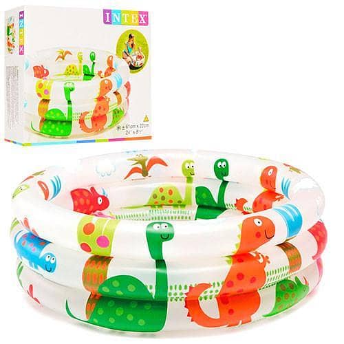 Intex 3 Ring Baby Pool with Dinosaur Design - 24" Diameter x 8" Height
