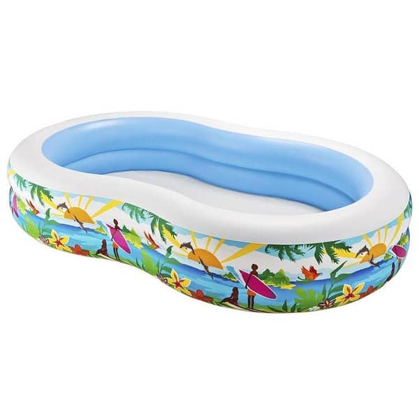 INTEX Swim Center Paradise Inflatable Pool - 103" x 63" x 18" Dimensions