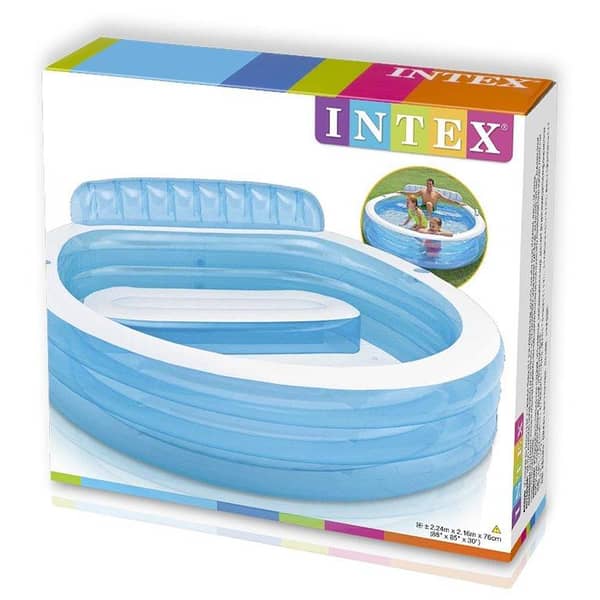 INTEX Family Lounge Pool - Swim Center Paradise (88" L x 85" W x 30" H)