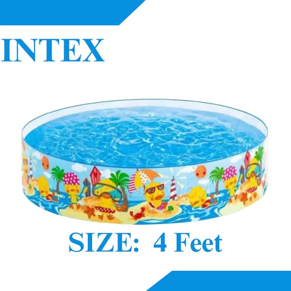 Intex Non-Inflatable Swimming Pool for Kids - Available in 4 to 8 Feet Sizes