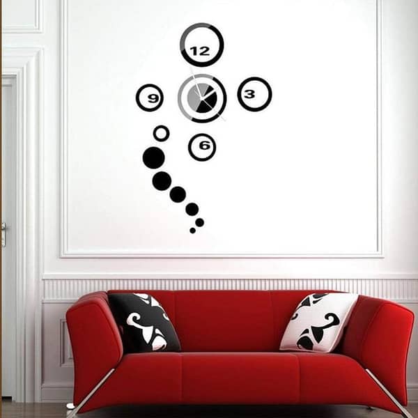 Large 3D Circle Wooden Wall Clock by [Brand Name] for Home and Office Decor, Ideal for Gifting