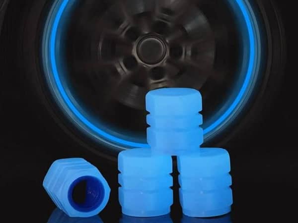 Blue Glow-in-the-Dark Tire Nozzle Cover for Valve Protection