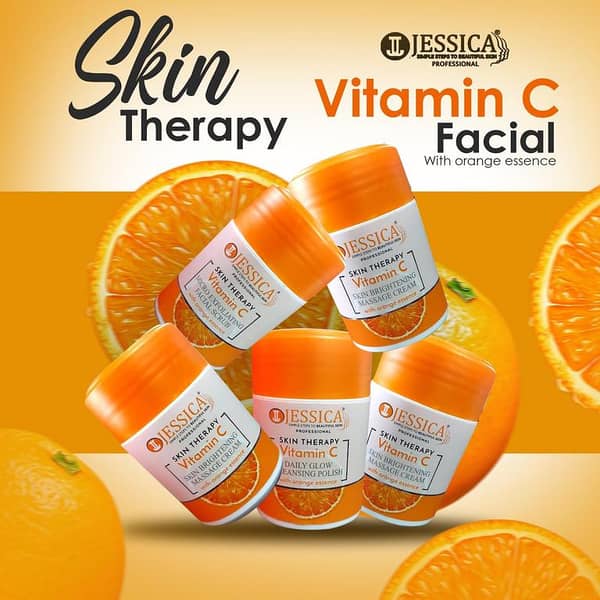 Jessica Skin Therapy Vitamin C Facial Kit - 250g Jars for Skin Renewal
