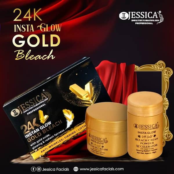 Jessica 24K Gold Bleach Cream and Activator Pack for Students - 80g