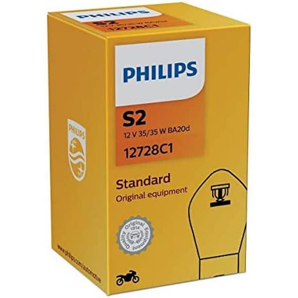 Philips Premium Vision Moto Bike Headlight Bulbs S2/M5 - 35W/35W Yellow Light for Honda and Suzuki