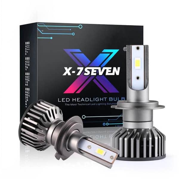 X-7Seven H11 F2 Triple LED Bulbs - 3000K, 4300K, 6500K - 75W, 7500LM - White, Yellow, Off White - One Year Warranty - USA