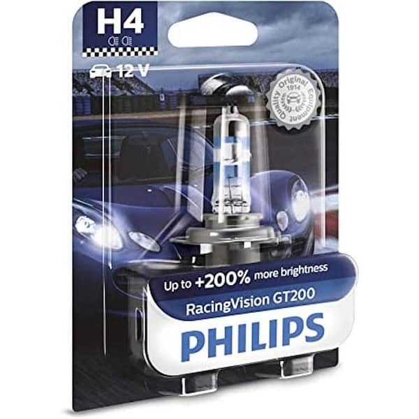 Philips Racing Vision GT2000% Hs1/H4 Single Bulb - 55/60 Watts for Motorcycle Lighting
