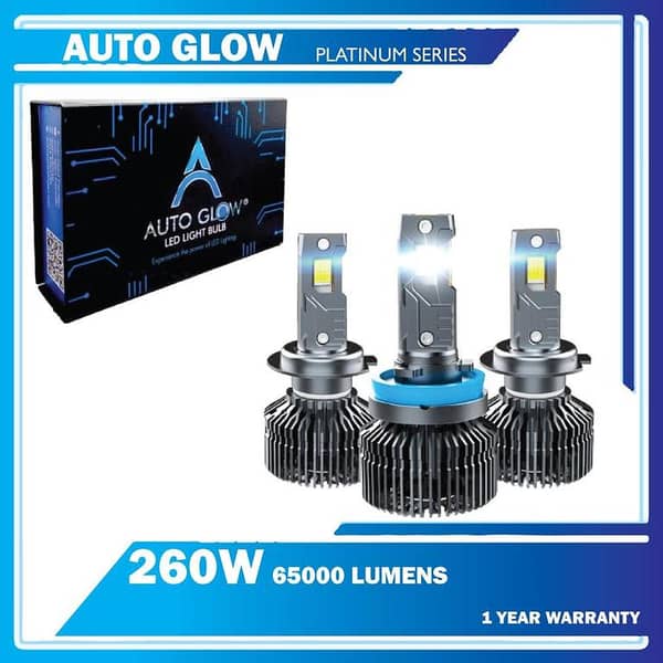 Auto Glow Platinum Series LED Headlights HB3/HB4 (9005/9006) - 260 Watts and 65000 Lumens - One Year Warranty - Australian Design
