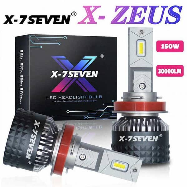 H4 X-7SEVEN Zeus Series LED Headlights - High/Low Beam, 6500k, 650% Brighter with One Year Warranty
