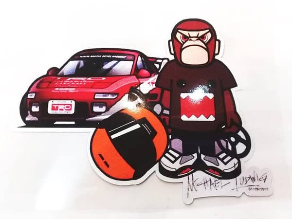 Sticker of a Monkey Face