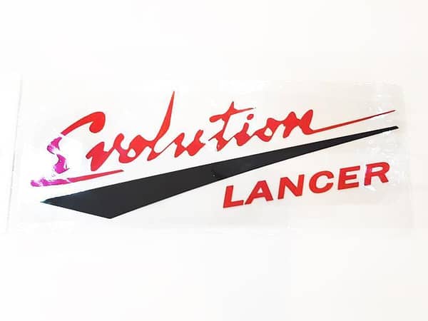 Red Evolution Lancer Sticker - Easy to Install, Single Piece