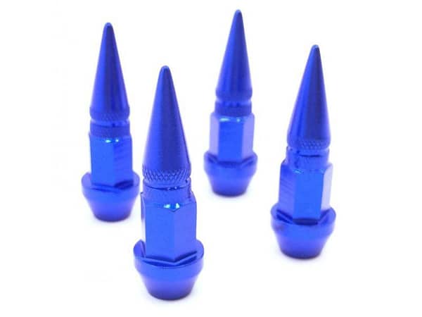 Blue Aluminum Tyre Valve Cover for Universal Use