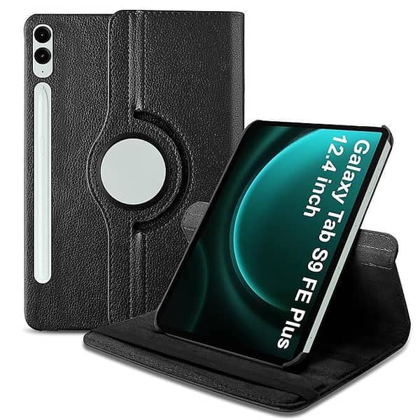 Flip Case with 360° Rotation for Samsung Galaxy Tab S9 FE+ / S9 FE Plus 12.4-Inch