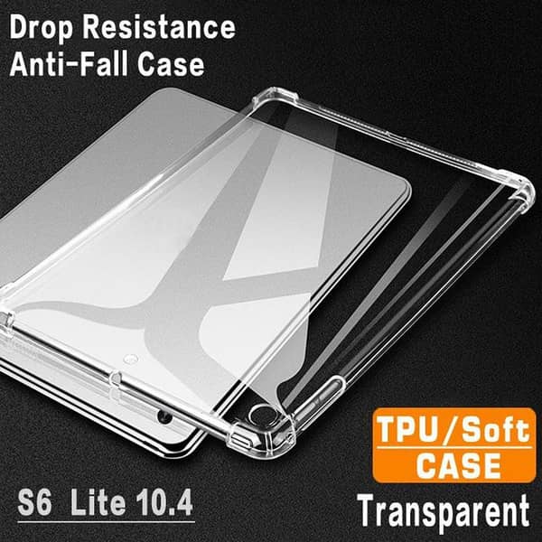 Samsung Galaxy Tab S6 Lite Case - Silicone Airbag Cover for 2020 & 2022 Models, Transparent Protection for SM-P610/P615