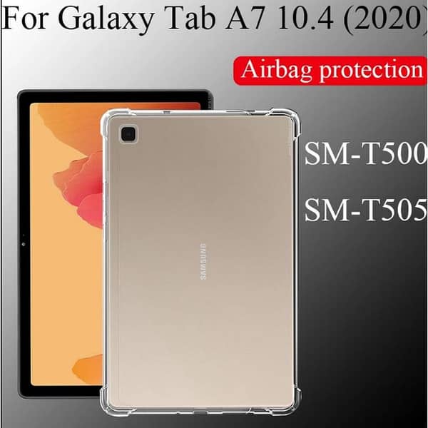 Samsung Galaxy Tab A7 2020 Silicone Case - Shockproof Cover for SM T500/T505/T507 with Clear Airbag Protection