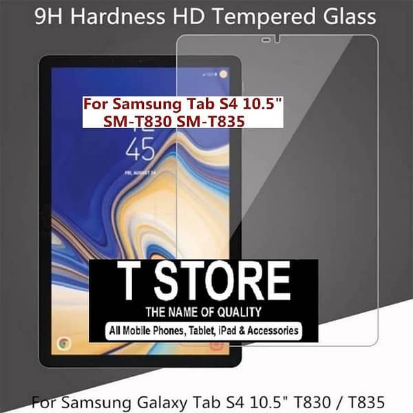 Tempered Glass Screen Protector for Samsung Galaxy Tab S4 10.5" (Models T830, T835, T837) - Durable and Easy to Install