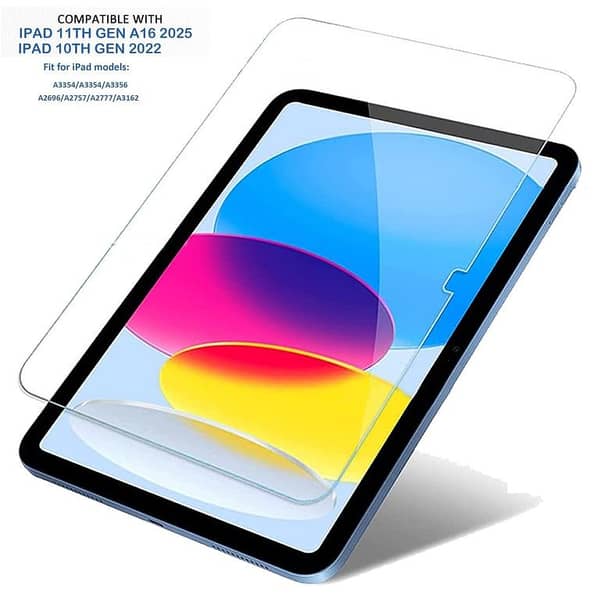 Screen Protector for iPad 11th Generation 2025 (Models A3354, A3355) and iPad 10th Generation 2022 (Models A2696, A2757, A2777) - 11 inch