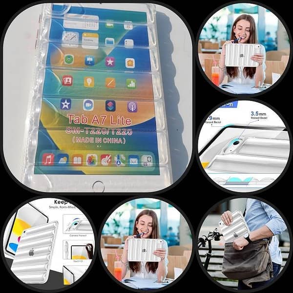 Clear Case for Samsung Galaxy Tab A7 Lite 8.7 2021 (SM-T220/T225) - Lightweight TPU with Drop Protection