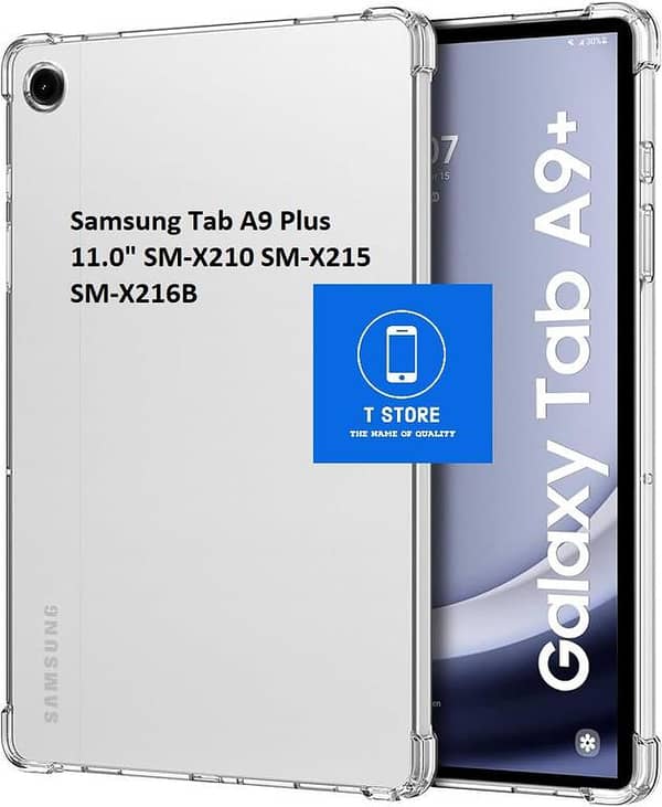 Transparent 6D Case for Samsung Galaxy Tab A9 Plus 11 (2023) - Compatible with SM-X210, SM-X215, SM-X216, X210, X215, X217