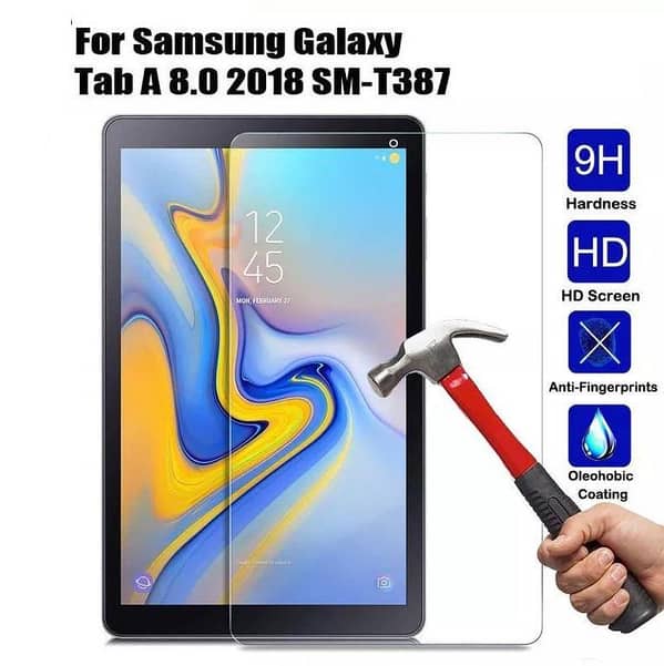 Tempered Glass Screen Protector for Samsung Galaxy Tab A SM-T387 8" - Compatible with Models SM-T387, SM-T387W, SM-T387V, SM-T387A