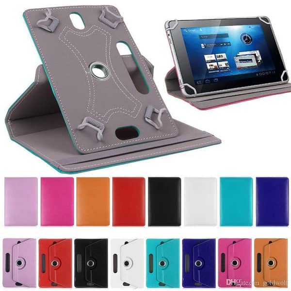 10-Inch Universal Tablet Case with 360-Degree Rotation and Stand Feature in PU Leather