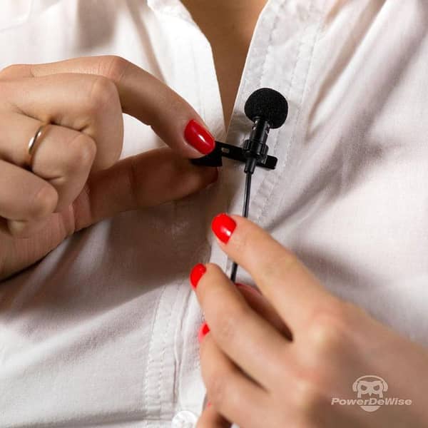 Lavalier Clip-on Microphone with 3.5mm Connector for DSLR and Other Devices