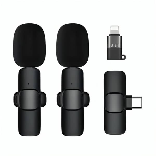 K9 Dual Wireless Lavalier Microphone for Type-C and iPhone Devices