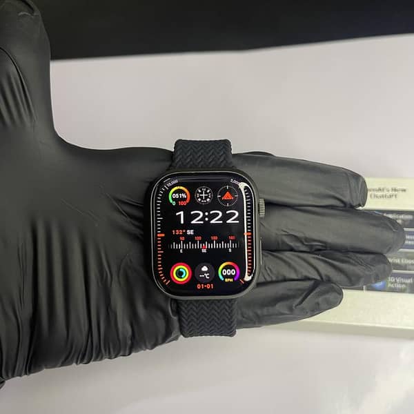 HK9 Pro Max Plus Series 9 Smart Watch with Super AMOLED Display, Earbuds Connectivity, and Smart Island Feature