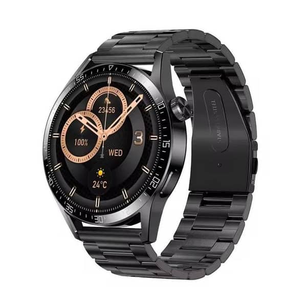 Kalobee SK37 Smart Watch with Round Amoled Display, Bluetooth Calling, Heart Rate and Sleep Monitoring, Multi-Sports Modes, 3 Straps, Compatible with Android and iOS