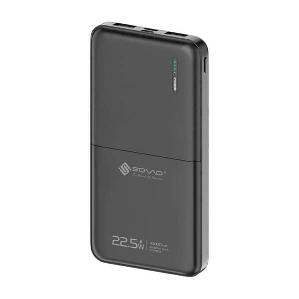 SOVO SPB-625 Power Bank (20000 mAh) - Portable Charger with 22.5W Fast Charging, Dual Ports and USB-C PD Support