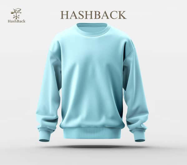 HashBack Men's Turquoise Hoodie - Winter Fleece Sweatshirt