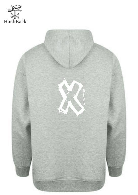 HashBack Men's Zipper Hoodie - Printed Design, X-New York