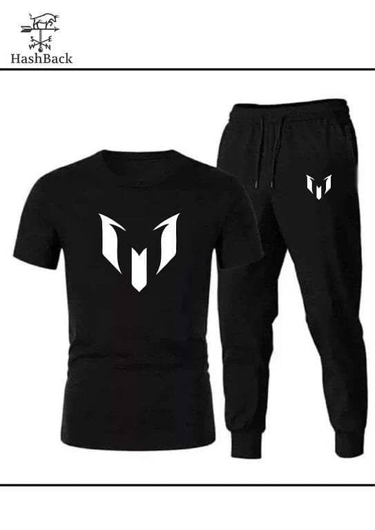 Men's Messi Tracksuit Set: Hashback Jersey T-shirt and Trouser