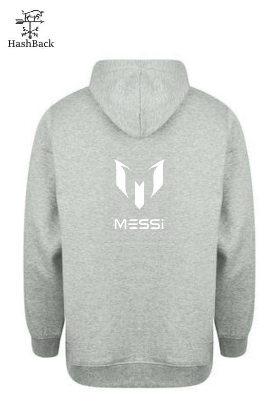HashBack Men's Winter Hoodie with Zipper - Printed Messi Design