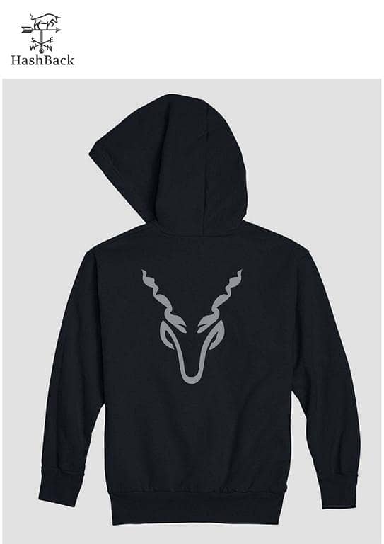Men's Markhor Winter Hoodie with Printed Design and Zipper by HashBack