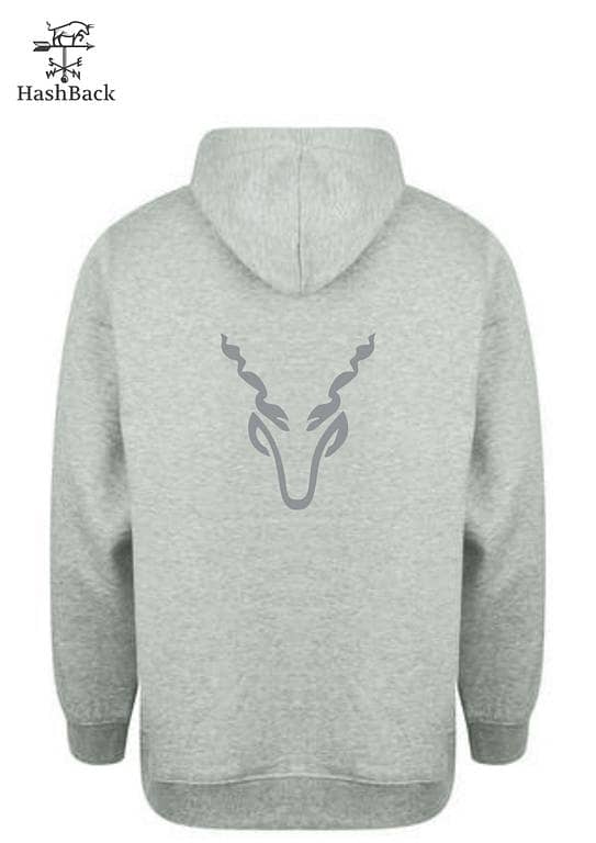 HashBack Markhor Men's Winter Hoodie with Printed Design and Zipper