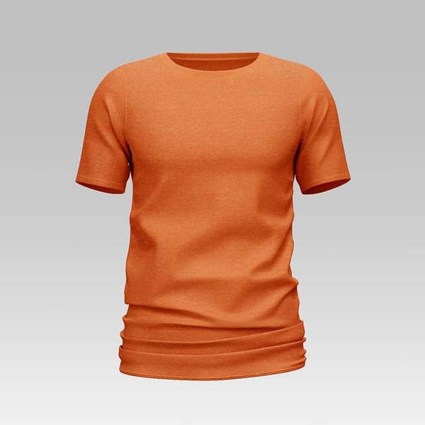 HashBack Men's Orange Basic Oversized Premium T-Shirt
