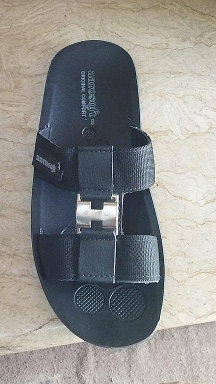 Hashback D7 Synthetic Leather Slippers for Men - Comfortable Chappal