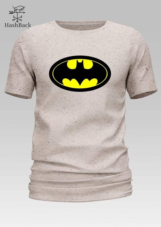 HashBack Men's Oversized Premium T-Shirt with Batman 2 Print