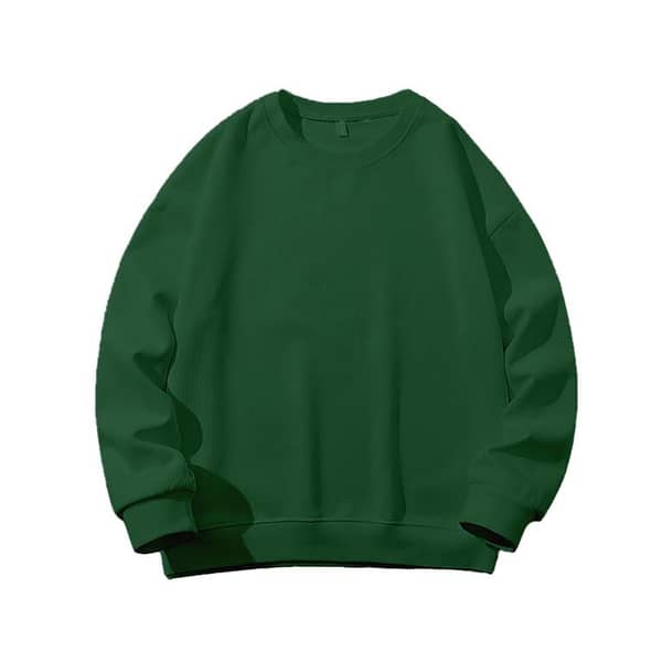 HashBack Men's Crew Neck Hoodies with Oversized Fit and Drop Shoulder Sleeves - Casual Sports Fleece Sweatshirt