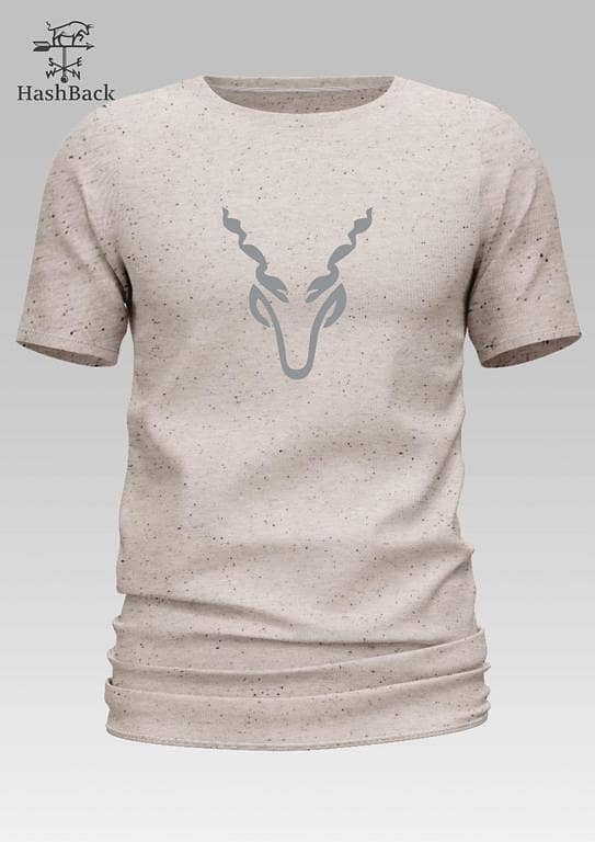 Markhor Printed HashBack Oversized Basic T-Shirt for Men - Crew Neck Style