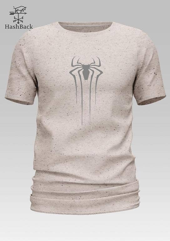 HashBack Men's Oversized Premium T-Shirt with Spider Print