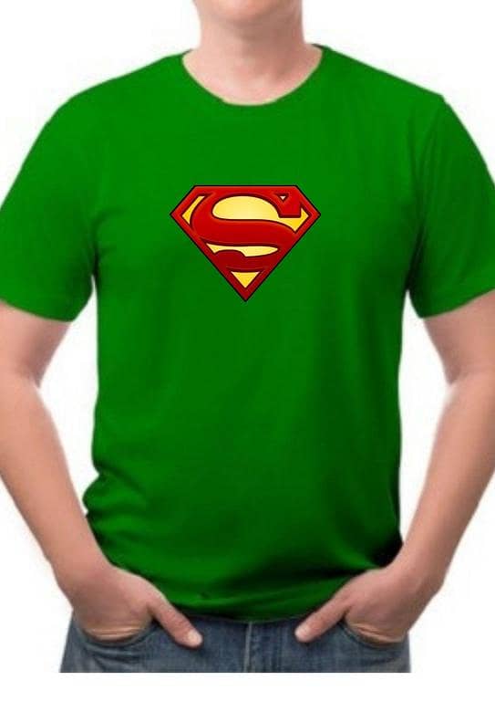 Men's Hashback Superman Printed Crew Neck T-Shirt in White