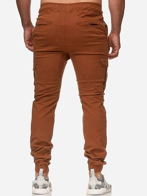 HashBack Men’s Cargo Jogger Trousers with 6 Pockets and Elasticated Bottoms for Comfort and Style