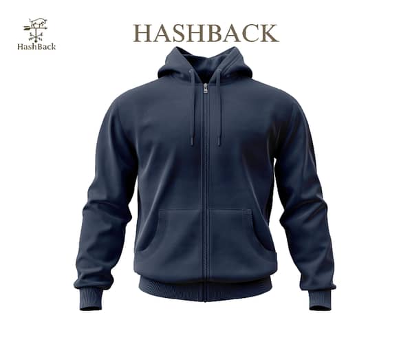HashBack Unisex Plain Zipper Hoodie