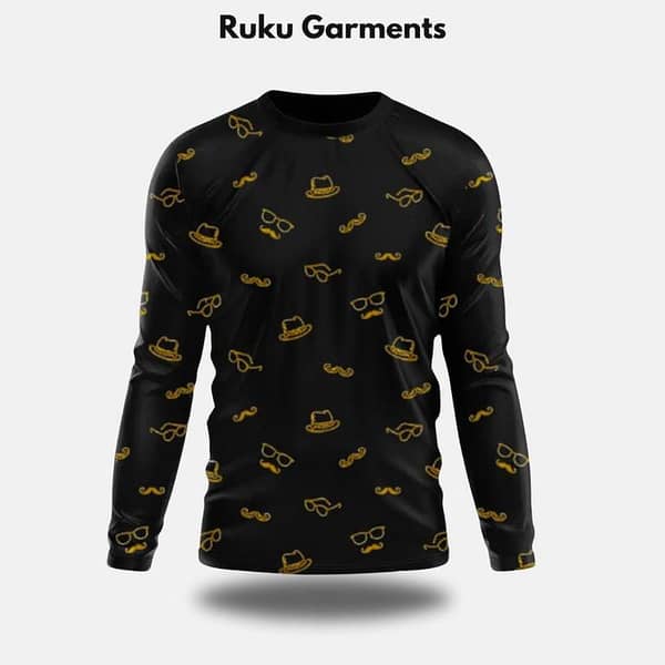 Ruku Garments | Men’s Long Sleeve T-shirt with Allover Print