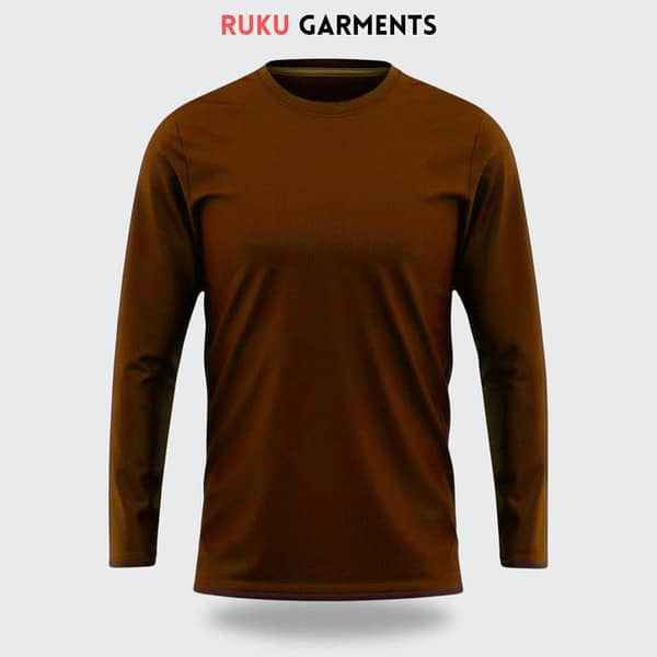 Ruku Garments Men's Long Sleeve Plain T-Shirt